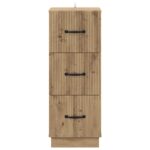 vidaXL Zásuvkový kabinet Dub artisan 33 x 34,5 x 87 cm – Obrázok 4