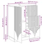 vidaXL Servírovacia skriňa Biela 66 x 34,5 x 87 cm Kompozitné drevo – Obrázok 11