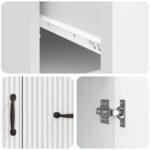 vidaXL Servírovacia skriňa Biela 66 x 34,5 x 87 cm Kompozitné drevo – Obrázok 9