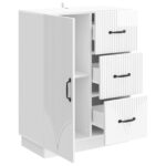 vidaXL Servírovacia skriňa Biela s vysokým leskom 66 x 34,5 x 87 cm – Obrázok 5