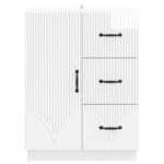 vidaXL Servírovacia skriňa Biela s vysokým leskom 66 x 34,5 x 87 cm – Obrázok 6