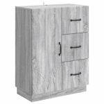 vidaXL Servírovacia skriňa so zásuvkou Sivá sonoma 66 x 34,5 x 87 cm – Obrázok 2