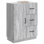 vidaXL Servírovacia skriňa so zásuvkou Sivá sonoma 66 x 34,5 x 87 cm – Obrázok 3