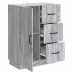 vidaXL Servírovacia skriňa so zásuvkou Sivá sonoma 66 x 34,5 x 87 cm – Obrázok 5