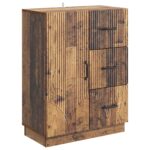 vidaXL Servírovacia skriňa so zásuvkou Staré drevo 66 x 34,5 x 87 cm – Obrázok 2