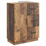 vidaXL Servírovacia skriňa so zásuvkou Staré drevo 66 x 34,5 x 87 cm – Obrázok 3