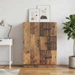 vidaXL Servírovacia skriňa so zásuvkou Staré drevo 66 x 34,5 x 87 cm – Obrázok 4
