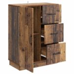 vidaXL Servírovacia skriňa so zásuvkou Staré drevo 66 x 34,5 x 87 cm – Obrázok 5