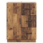 vidaXL Servírovacia skriňa so zásuvkou Staré drevo 66 x 34,5 x 87 cm – Obrázok 6