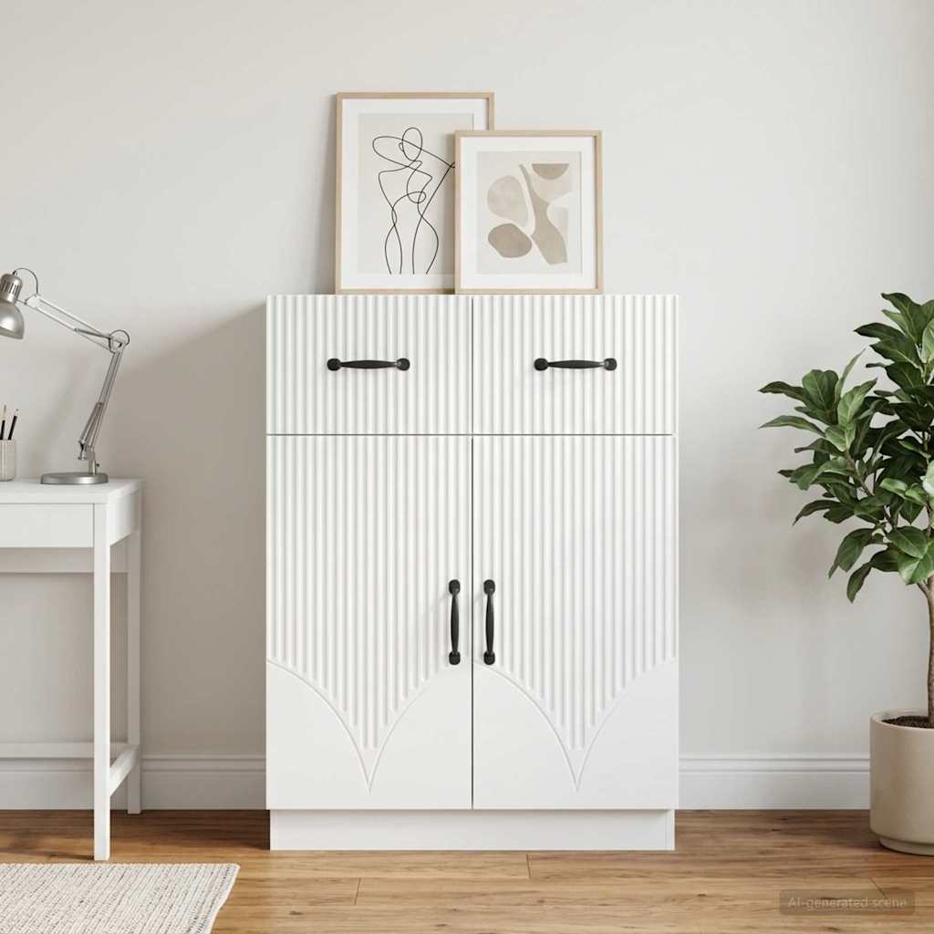895325_1.jpg vidaXL Servírovacia skriňa Biela 66 x 34,5 x 87 cm Kompozitné drevo – Obrázok 1