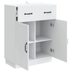 vidaXL Servírovacia skriňa Biela 66 x 34,5 x 87 cm Kompozitné drevo – Obrázok 5