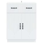 vidaXL Servírovacia skriňa Biela 66 x 34,5 x 87 cm Kompozitné drevo – Obrázok 6