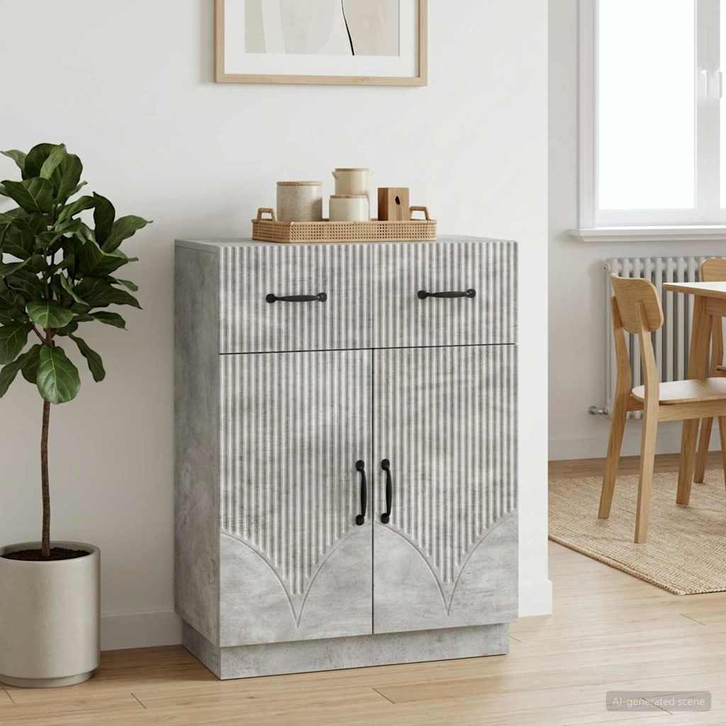 895328_1.jpg vidaXL Servírovacia skriňa so zásuvkou Betónovo sivá 66 x 34,5 x 87 cm – Obrázok 1