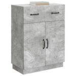vidaXL Servírovacia skriňa so zásuvkou Betónovo sivá 66 x 34,5 x 87 cm – Obrázok 3