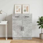 vidaXL Servírovacia skriňa so zásuvkou Betónovo sivá 66 x 34,5 x 87 cm – Obrázok 4