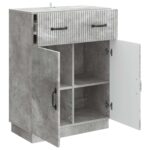 vidaXL Servírovacia skriňa so zásuvkou Betónovo sivá 66 x 34,5 x 87 cm – Obrázok 5
