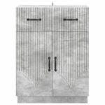 vidaXL Servírovacia skriňa so zásuvkou Betónovo sivá 66 x 34,5 x 87 cm – Obrázok 6