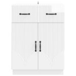 vidaXL Servírovacia skriňa Biela s vysokým leskom 66 x 34,5 x 87 cm – Obrázok 6