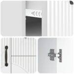 vidaXL Servírovacia skriňa Biela s vysokým leskom 66 x 34,5 x 87 cm – Obrázok 9