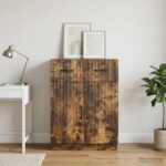 vidaXL Servírovacia skriňa so zásuvkou Dymový dub 66 x 34,5 x 87 cm