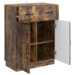 vidaXL Servírovacia skriňa so zásuvkou Dymový dub 66 x 34,5 x 87 cm – Obrázok 5