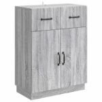 vidaXL Servírovacia skriňa so zásuvkou Sivá sonoma 66 x 34,5 x 87 cm – Obrázok 2