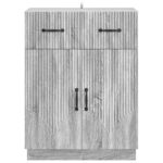vidaXL Servírovacia skriňa so zásuvkou Sivá sonoma 66 x 34,5 x 87 cm – Obrázok 6