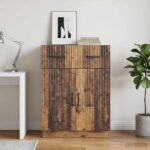 vidaXL Servírovacia skriňa so zásuvkou Staré drevo 66 x 34,5 x 87 cm