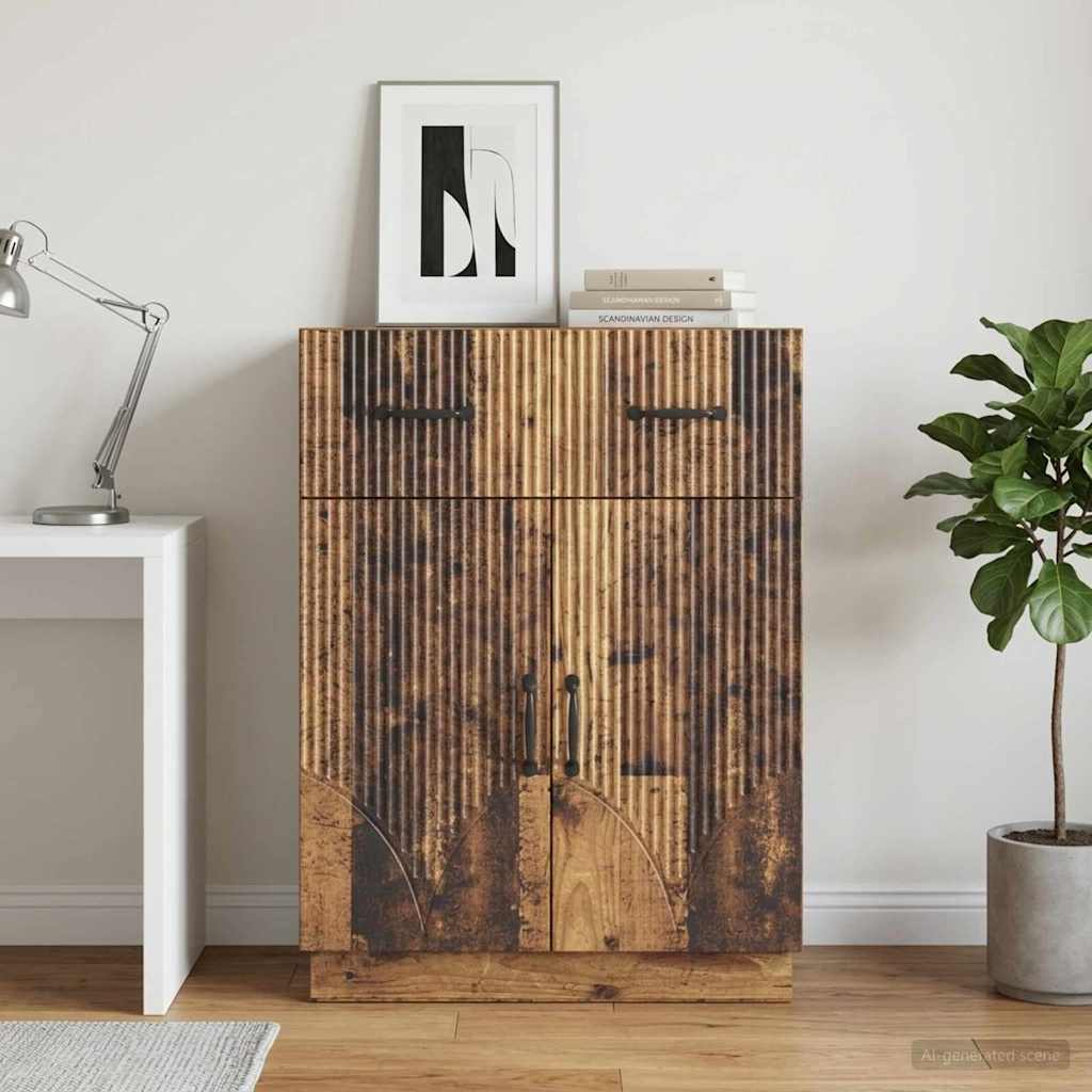 895333_1.jpg vidaXL Servírovacia skriňa so zásuvkou Staré drevo 66 x 34,5 x 87 cm – Obrázok 1