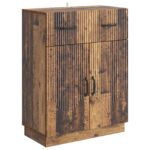 vidaXL Servírovacia skriňa so zásuvkou Staré drevo 66 x 34,5 x 87 cm – Obrázok 2