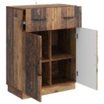vidaXL Servírovacia skriňa so zásuvkou Staré drevo 66 x 34,5 x 87 cm – Obrázok 5