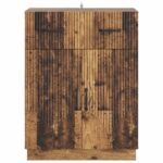 vidaXL Servírovacia skriňa so zásuvkou Staré drevo 66 x 34,5 x 87 cm – Obrázok 6