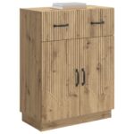vidaXL Servírovacia skriňa so zásuvkou Dub artisan 66 x 34,5 x 87 cm – Obrázok 3