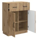 vidaXL Servírovacia skriňa so zásuvkou Dub artisan 66 x 34,5 x 87 cm – Obrázok 5