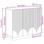 vidaXL Servírovacia skriňa Biela 89 x 34,5 x 77 cm Kompozitné drevo – Obrázok 11