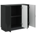 vidaXL Servírovacia skriňa Čierna 89 x 34,5 x 77 cm Kompozitné drevo – Obrázok 5