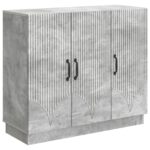vidaXL Servírovacia skriňa Betónovo sivá 89 x 34,5 x 77 cm – Obrázok 2