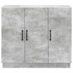 vidaXL Servírovacia skriňa Betónovo sivá 89 x 34,5 x 77 cm – Obrázok 6