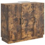 vidaXL Servírovacia skriňa Dymový dub 89 x 34,5 x 77 cm – Obrázok 3