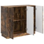 vidaXL Servírovacia skriňa Dymový dub 89 x 34,5 x 77 cm – Obrázok 5