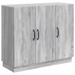 vidaXL Servírovacia skriňa Sivá sonoma 89 x 34,5 x 77 cm – Obrázok 2