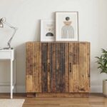 vidaXL Servírovacia skriňa Staré drevo 89 x 34,5 x 77 cm – Obrázok 4