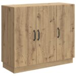 vidaXL Servírovacia skriňa Dub artisan 89 x 34,5 x 77 cm – Obrázok 2