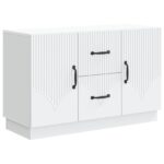 vidaXL Servírovacia skriňa Biela 89 x 34,5 x 57 cm Kompozitné drevo – Obrázok 2