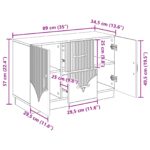 vidaXL Servírovacia skriňa Čierna 89 x 34,5 x 57 cm Kompozitné drevo – Obrázok 11