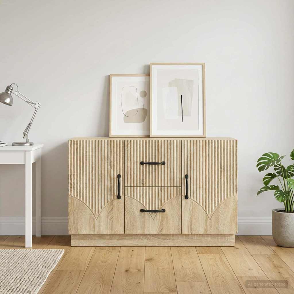 895347_1.jpg vidaXL Servírovacia skriňa so zásuvkou Dub sonoma 89 x 34,5 x 57 cm – Obrázok 1