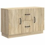 vidaXL Servírovacia skriňa so zásuvkou Dub sonoma 89 x 34,5 x 57 cm – Obrázok 2