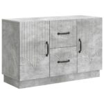vidaXL Servírovacia skriňa so zásuvkou Betónovo sivá 89 x 34,5 x 57 cm – Obrázok 2
