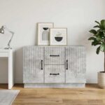 vidaXL Servírovacia skriňa so zásuvkou Betónovo sivá 89 x 34,5 x 57 cm – Obrázok 4