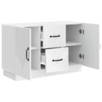 vidaXL Servírovacia skriňa Biela s vysokým leskom 89 x 34,5 x 57 cm – Obrázok 5